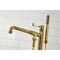Kingston Brass KS7037DPL Freestanding Tub Faucet with Hand Shower, Brushed Brass KS7037DPL - alternate 3